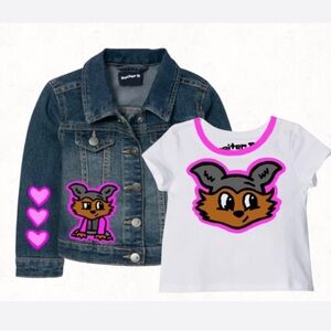 Toddler Girls’ Denim Jacket and Shirt Gracee Set